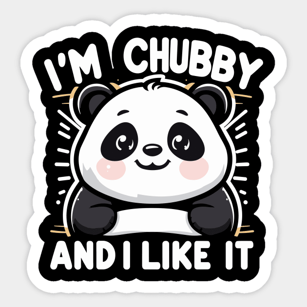 Cute chubby panda Sticker by Coowo22